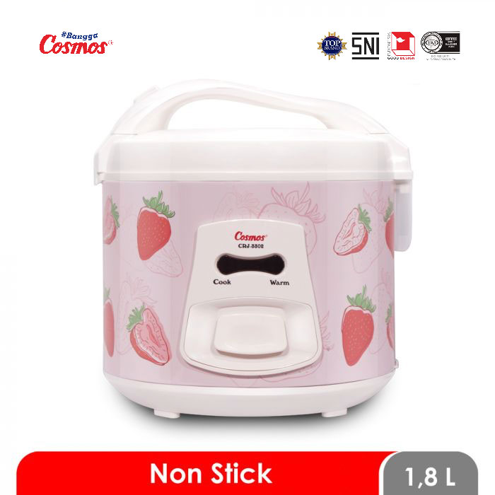 Cosmos Rice Cooker Non Stick Strawberry Series 1,8 L - CRJ-3302S | CRJ3302S